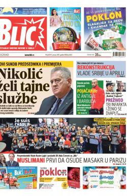 Blic - broj 6432, 9. jan 2015.