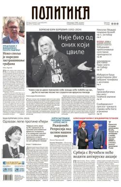 Politika - broj 39787, 5. sep 2024.