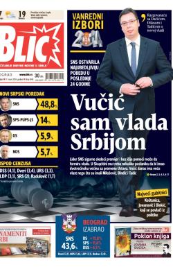 Blic - broj 6140, 17. mar 2014.