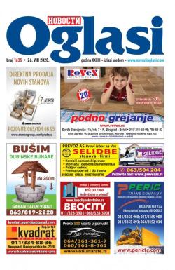 Novosti oglasi - broj 1635, 26. avg 2020.