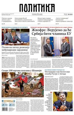 Politika - broj 39843, 31. okt 2024.