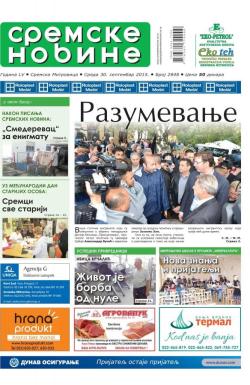 Sremske Novine - broj 2848, 30. sep 2015.