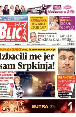 Blic - broj 6687, 25. sep 2015.