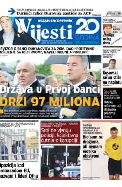 Vijesti - broj 6999, 15. sep 2017.