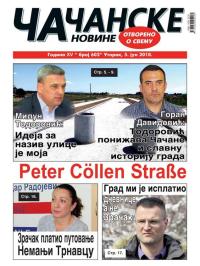 Čačanske novine - broj 602, 5. jun 2018.