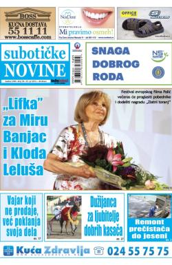 Nove Subotičke novine - broj 30, 25. jul 2014.