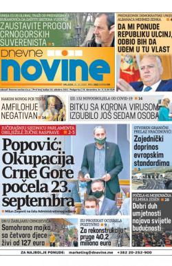 Dnevne novine - broj 2816, 21. okt 2020.