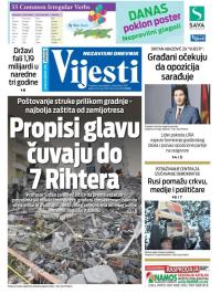 Vijesti - broj 7787, 9. dec 2019.