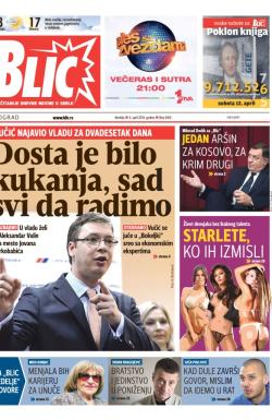 Blic - broj 6160, 6. apr 2014.