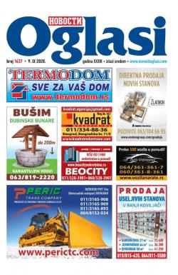 Novosti oglasi - broj 1637, 9. sep 2020.