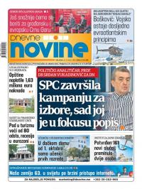 Dnevne novine - broj 2786, 16. sep 2020.