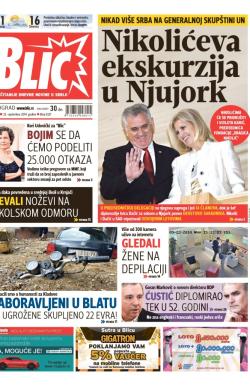 Blic - broj 6327, 23. sep 2014.