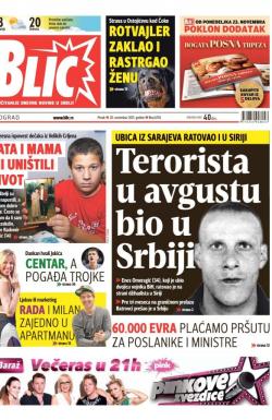 Blic - broj 6743, 20. nov 2015.