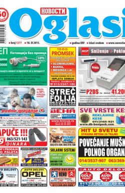 Novosti oglasi - broj 1277, 18. sep 2013.