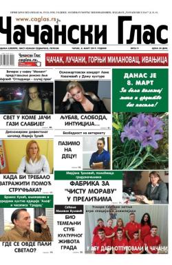 Čačanski glas - broj 9, 8. mar 2019.