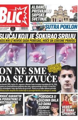 Blic - broj 8459, 14. sep 2020.