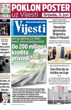 Vijesti - broj 7956, 2. jun 2020.