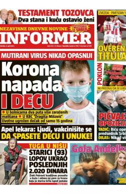 Informer - broj 2725, 8. apr 2021.