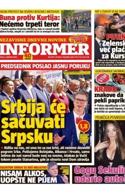 Informer - broj 3769, 3. sep 2024.