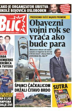 Blic - broj 7729, 22. avg 2018.