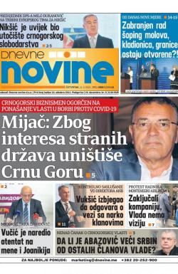 Dnevne novine - broj 2934, 11. mar 2021.