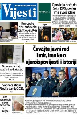 Vijesti - broj 7650, 26. jul 2019.