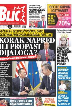 Blic - broj 8448, 3. sep 2020.