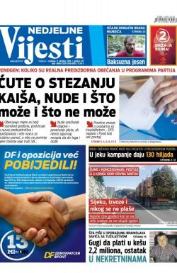 Vijesti - broj 6663, 9. okt 2016.