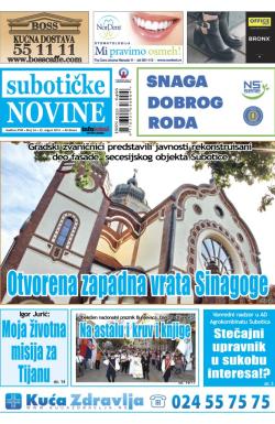 Nove Subotičke novine - broj 34, 22. avg 2014.