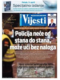 Vijesti - broj 7899, 2. apr 2020.