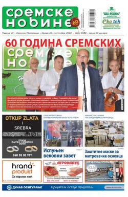 Sremske Novine - broj 3108, 23. sep 2020.