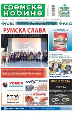 Sremske Novine - broj 3170, 1. dec 2021.