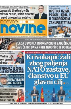 Dnevne novine - broj 2864, 16. dec 2020.