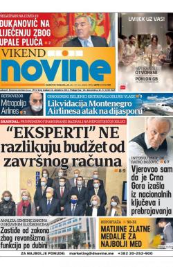 Dnevne novine - broj 2873, 26. dec 2020.