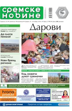 Sremske Novine - broj 2798, 15. okt 2014.