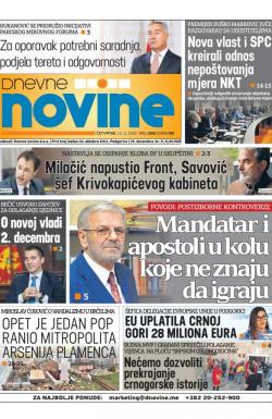 Dnevne novine - broj 2835, 12. nov 2020.