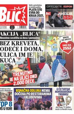 Blic - broj 8565, 29. dec 2020.