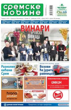 Sremske Novine - broj 2973, 21. feb 2018.