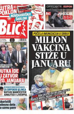 Blic - broj 8561, 25. dec 2020.