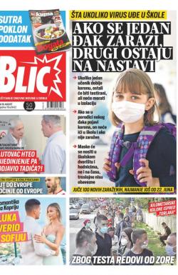 Blic - broj 8432, 18. avg 2020.