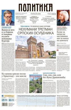 Politika - broj 39783, 1. sep 2024.