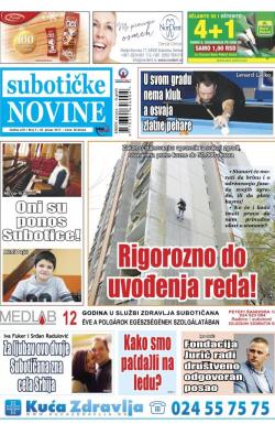 Nove Subotičke novine - broj 3, 20. jan 2017.