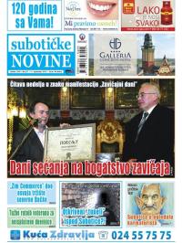 Nove Subotičke novine - broj 37, 11. sep 2015.