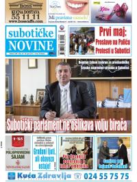 Nove Subotičke novine - broj 18, 30. apr 2015.