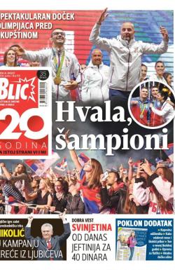 Blic - broj 7015, 24. avg 2016.