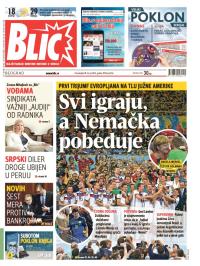 Blic - broj 6256, 14. jul 2014.