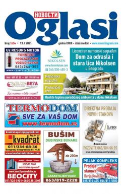 Novosti oglasi - broj 1654, 13. jan 2021.