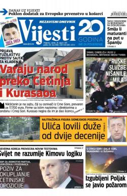 Vijesti - broj 6983, 30. avg 2017.