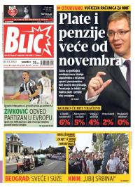 Blic - broj 6637, 6. avg 2015.