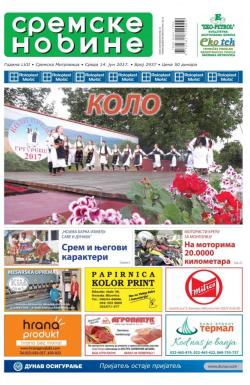 Sremske Novine - broj 2937, 14. jun 2017.